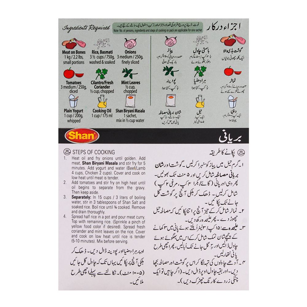 Shan Biryani Recipe Masala Double Pack