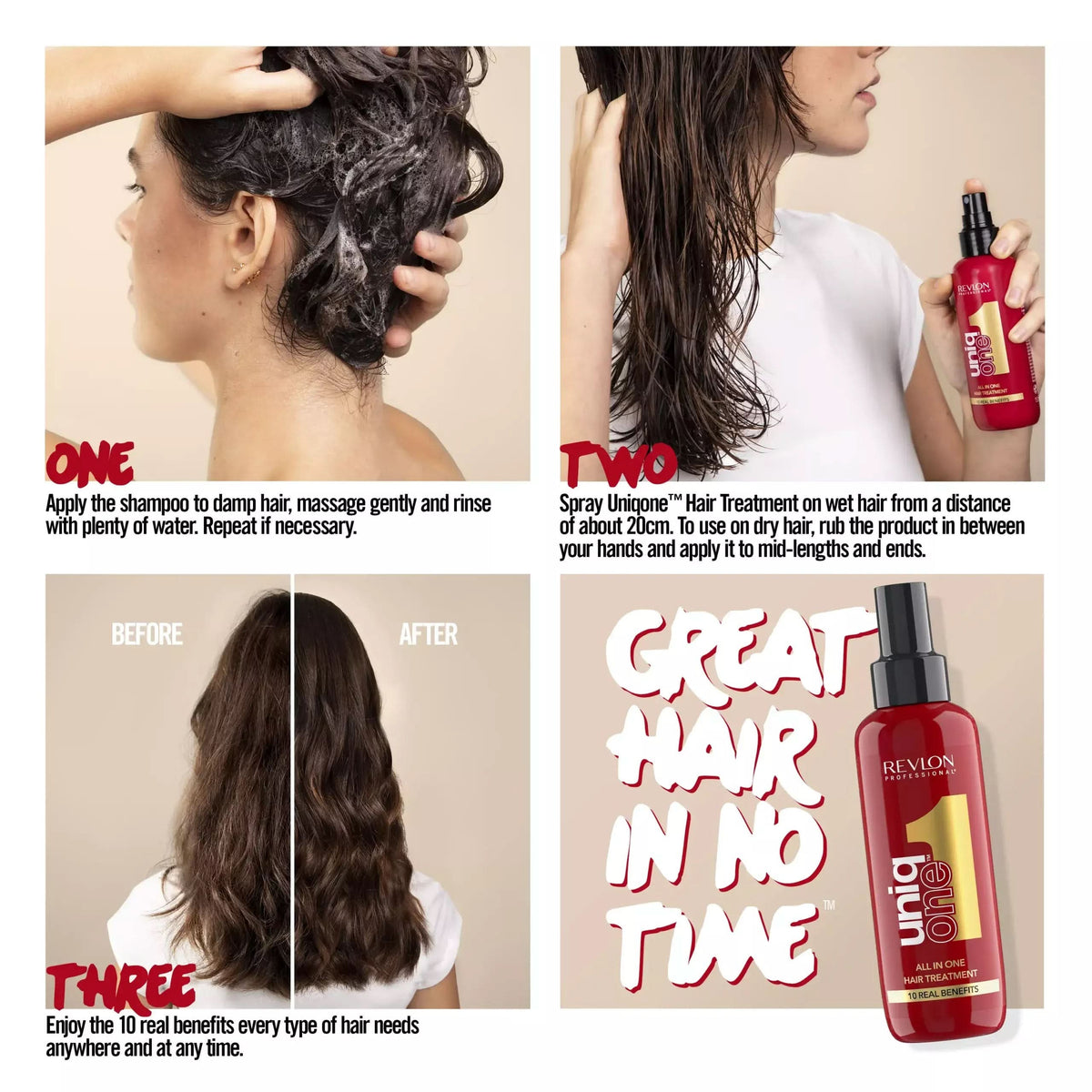 UniqONE DUO-PACK All-in-One Leave-In Hair Treatment Classic Fragrance 150ml + Shampoo 230ml