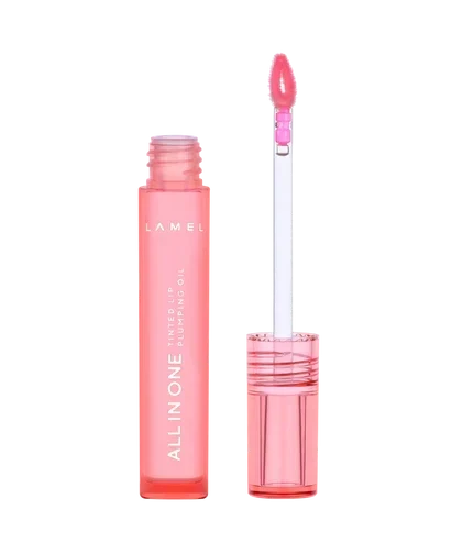 LAMEL All in One Lip Tinted Plumping Oil - 401 Peachy 3ml
