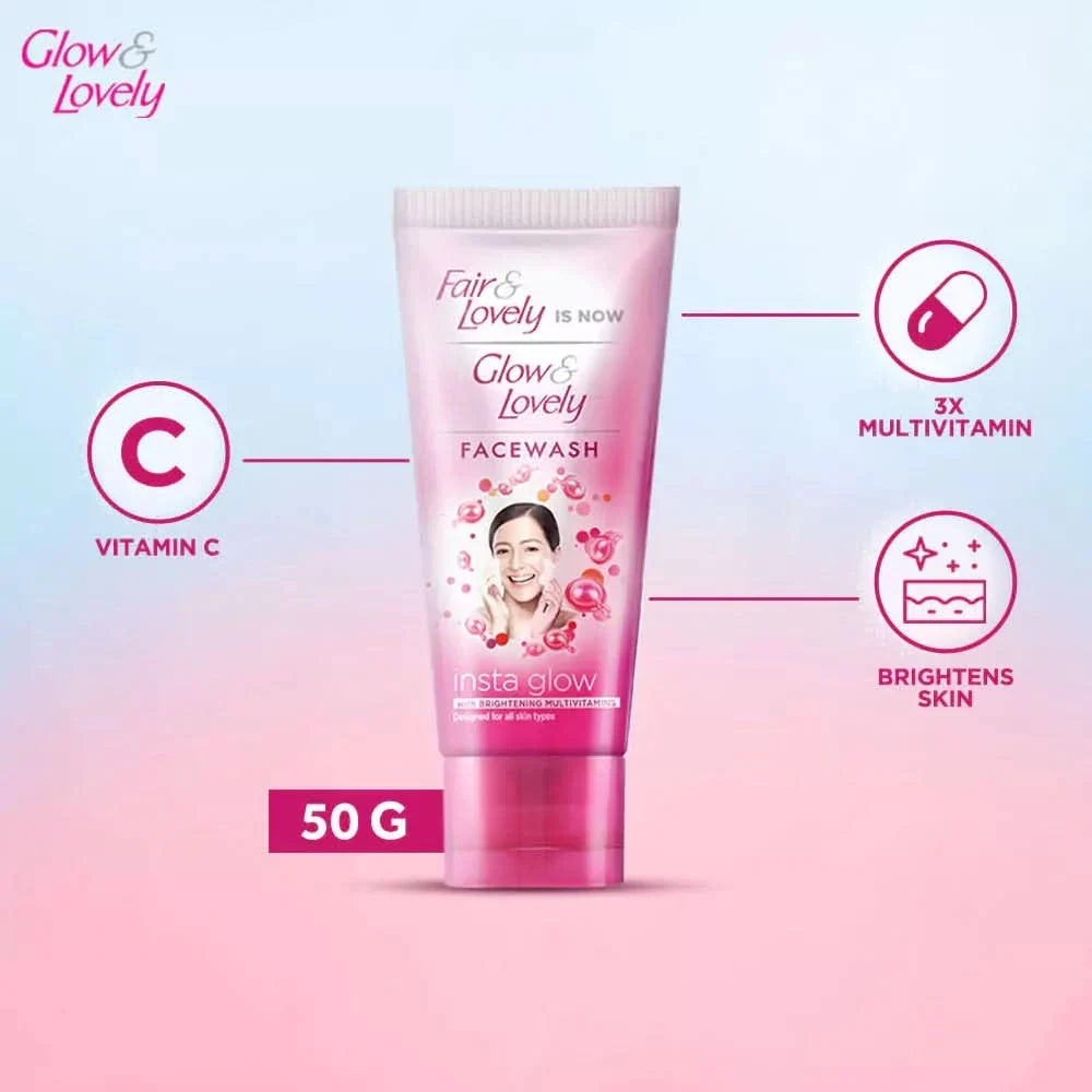 GLOW AND LOVELY INSTA GLOW FACEWASH 50G