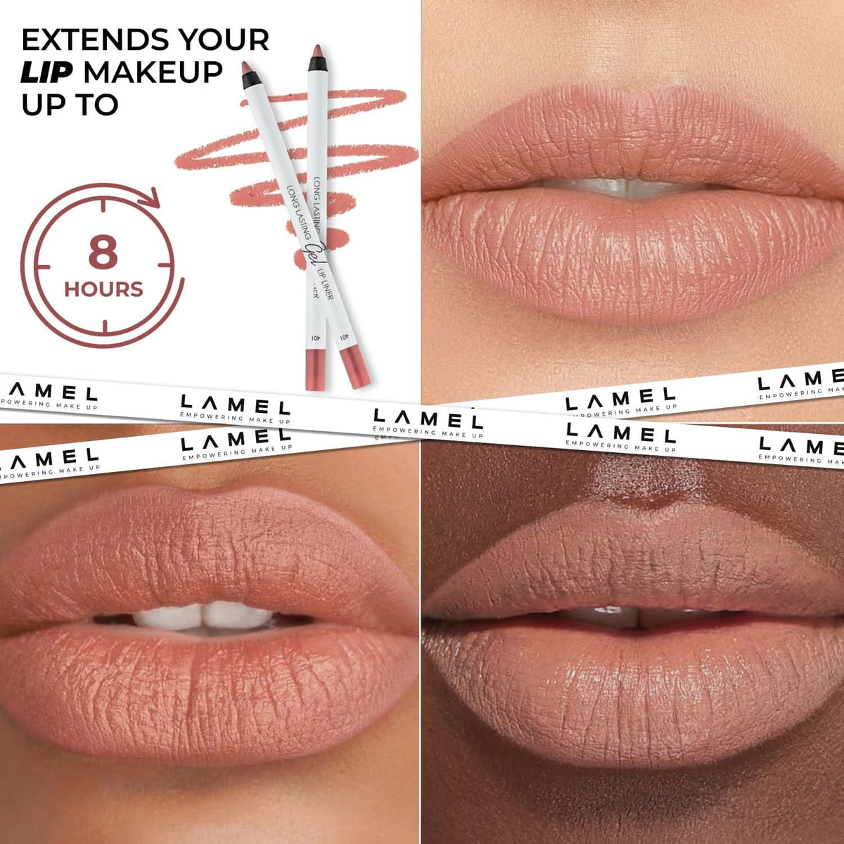 LAMEL Long lasting Gel Lip Liner - 401 Nude