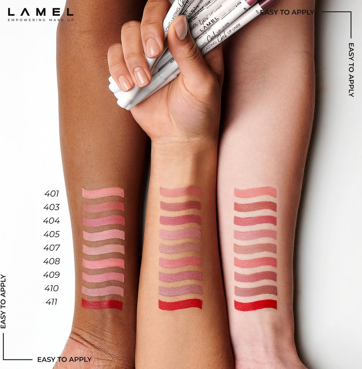 LAMEL Long lasting Gel Lip Liner - 401 Nude