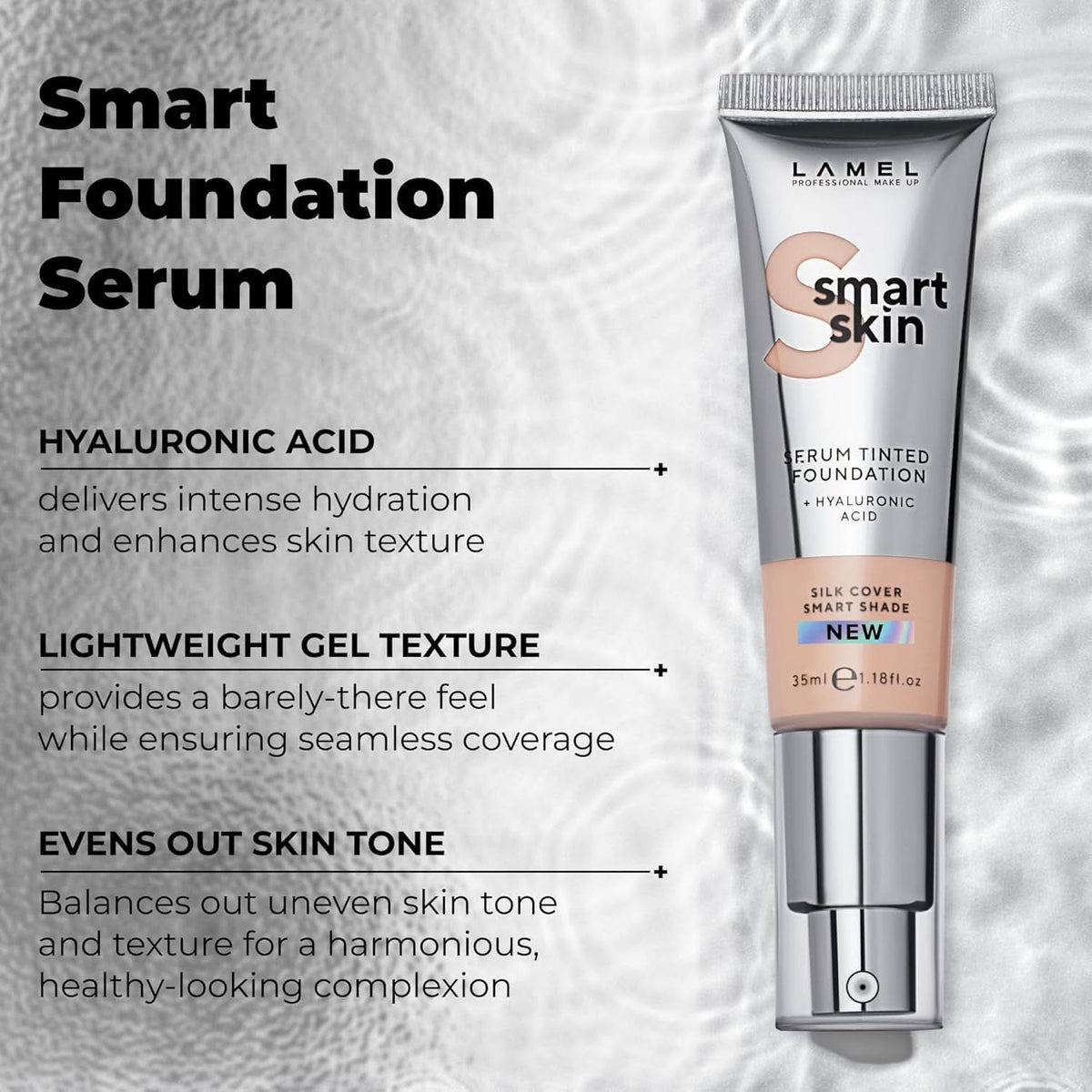 LAMEL Smart Skin Serum Tinted Foundation - 401 Porcelain 35ml