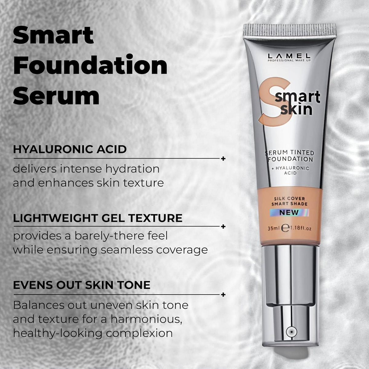 LAMEL Smart Skin Serum Tinted Foundation - 404 Latte 35ml