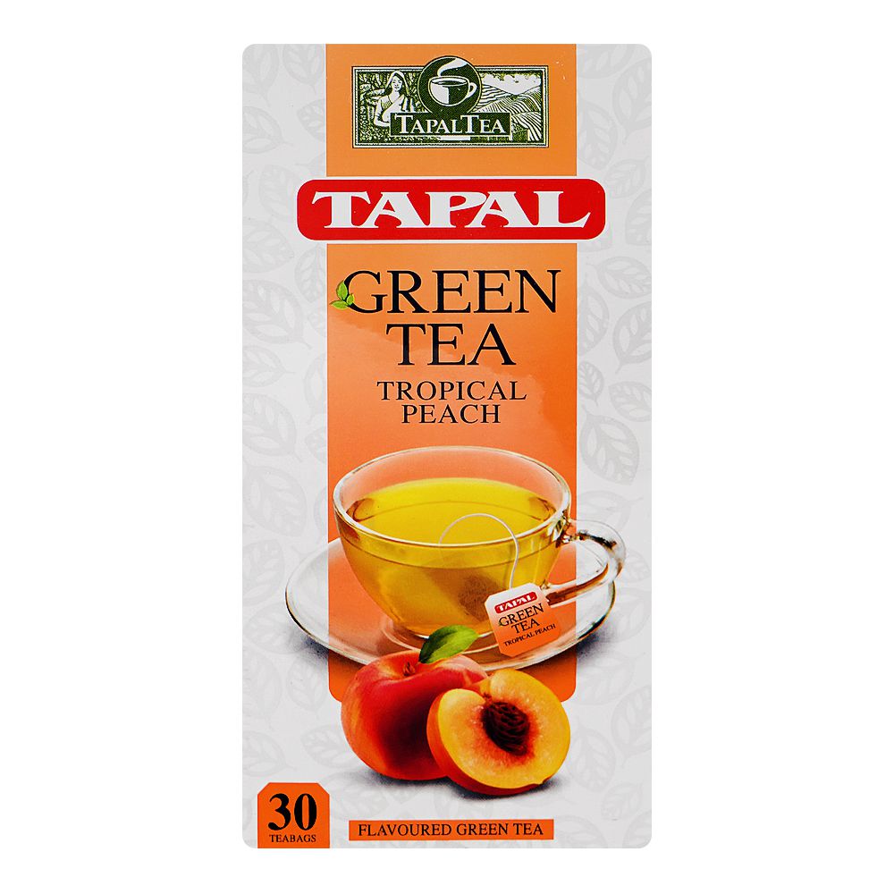 Tapal Tropical Peach Green Tea Bags 30-Pack
