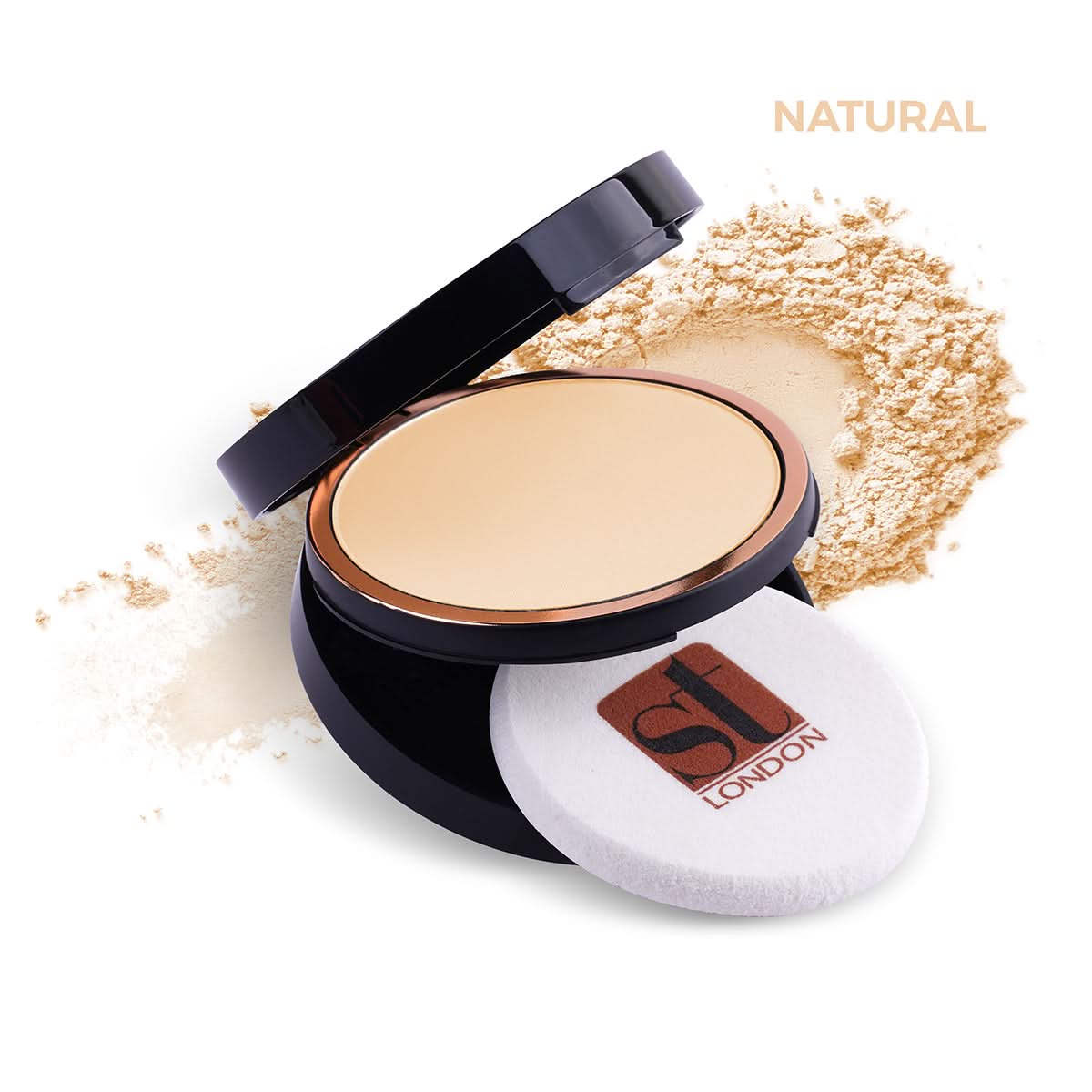 St London Dual W&D Compact Powder- Natural