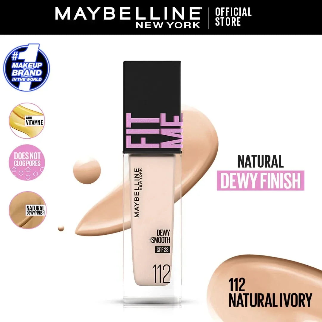 Maybelline NY New Fit Me Dewy + Smooth Liquid Foundation SPF 30
