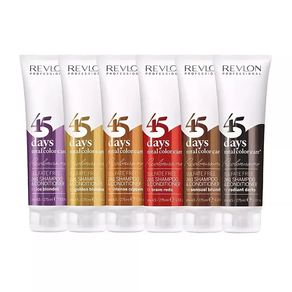 Revlonissimo 45 Days Total Color Care Conditioning Shampoo - Radiant Darks  275ml