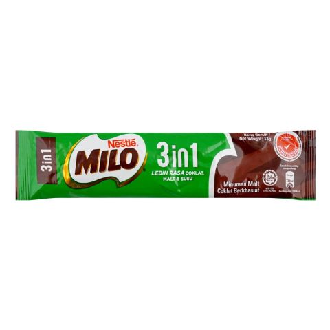 Nestle Milo 3-In-1 Pouch, 33g