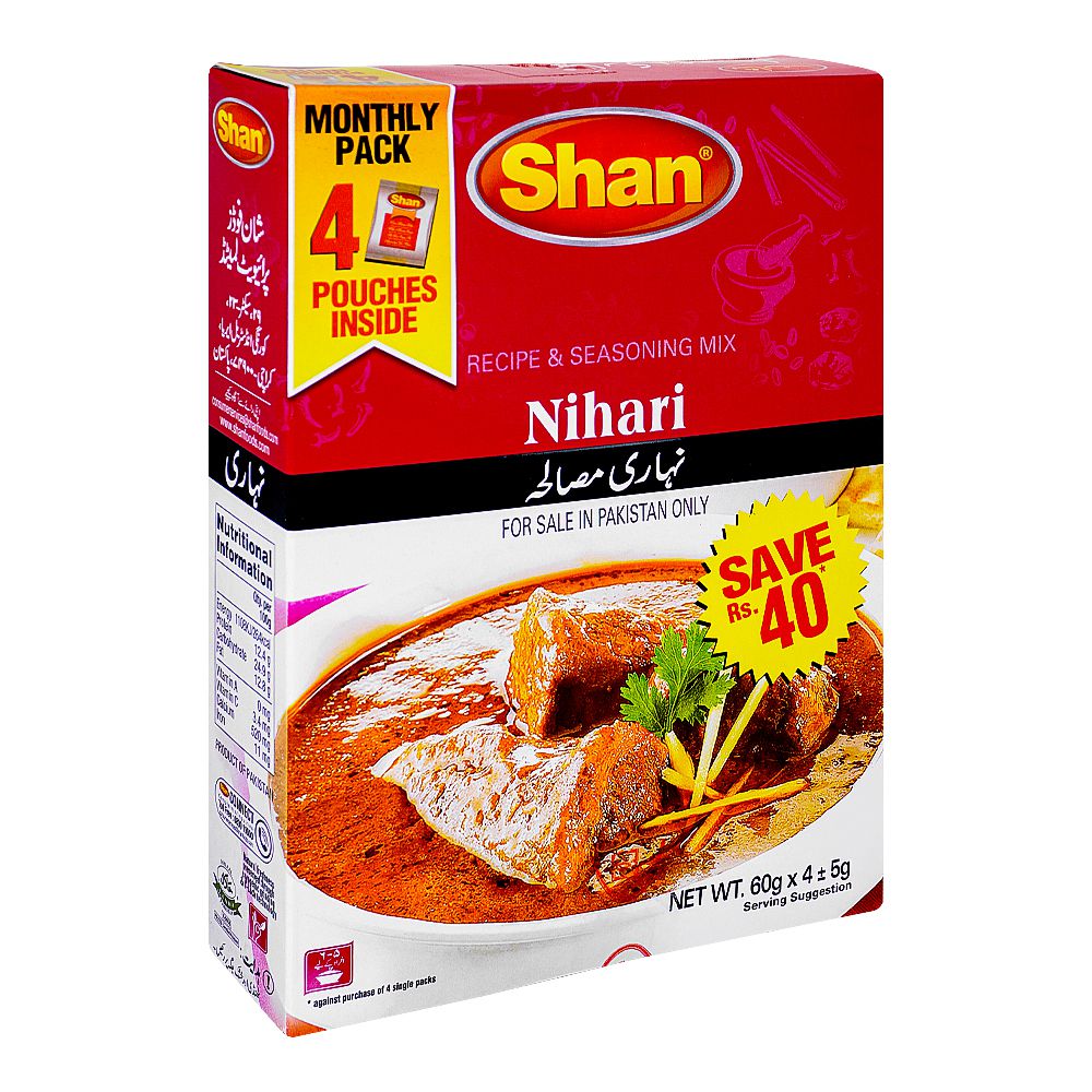 Shan Nihari Recipe Masala 60g x 4