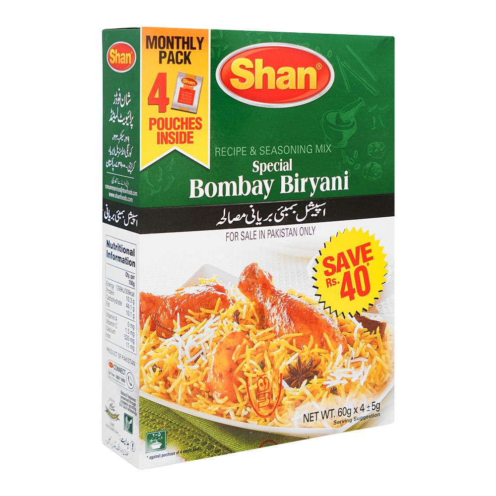 Shan Bombay Biryani Recipe Masala 60g x 4