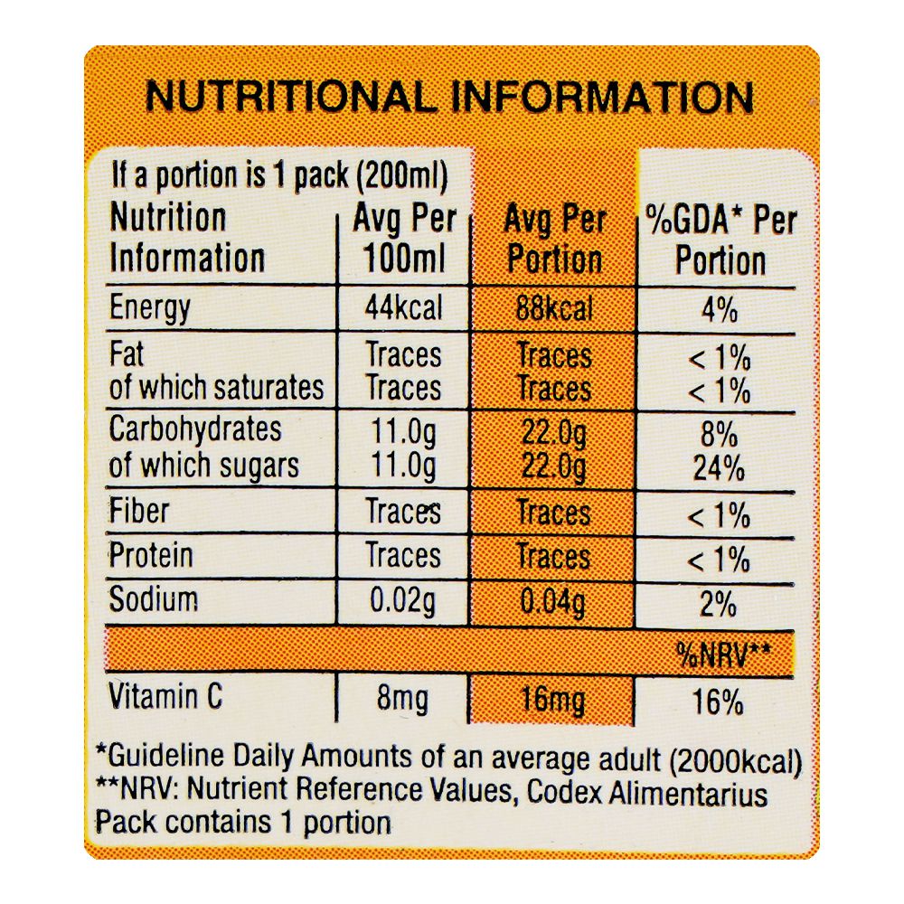Nestle Fruita Vitals Chaunsa Fruit Nectar 200ml