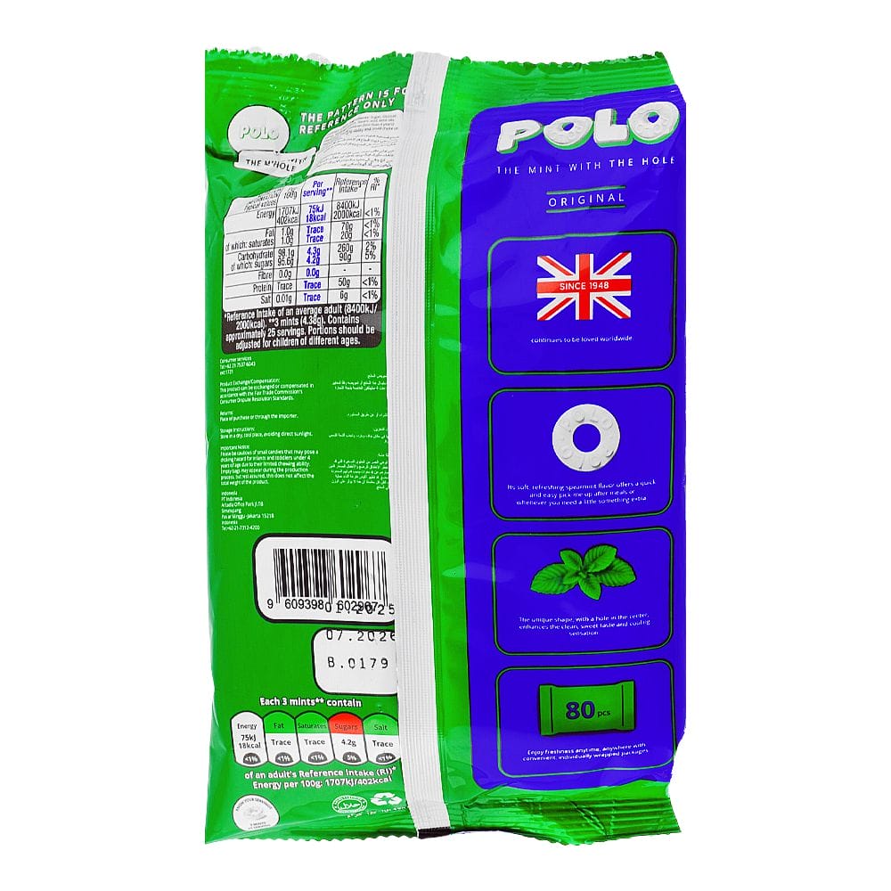 Polo Original Peppermint Candy 80-Pack 130g Pouch