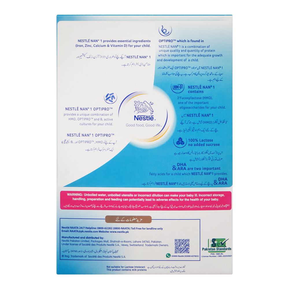 Nestle Nan-1 Optipro, For 0 To 6 Months 600g Box