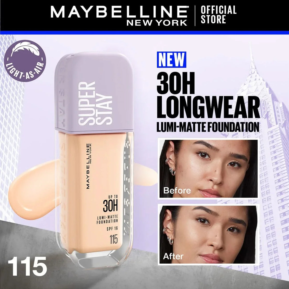 Maybelline Super Stay Up To 30H Lumi-Matte Foundation 18ml