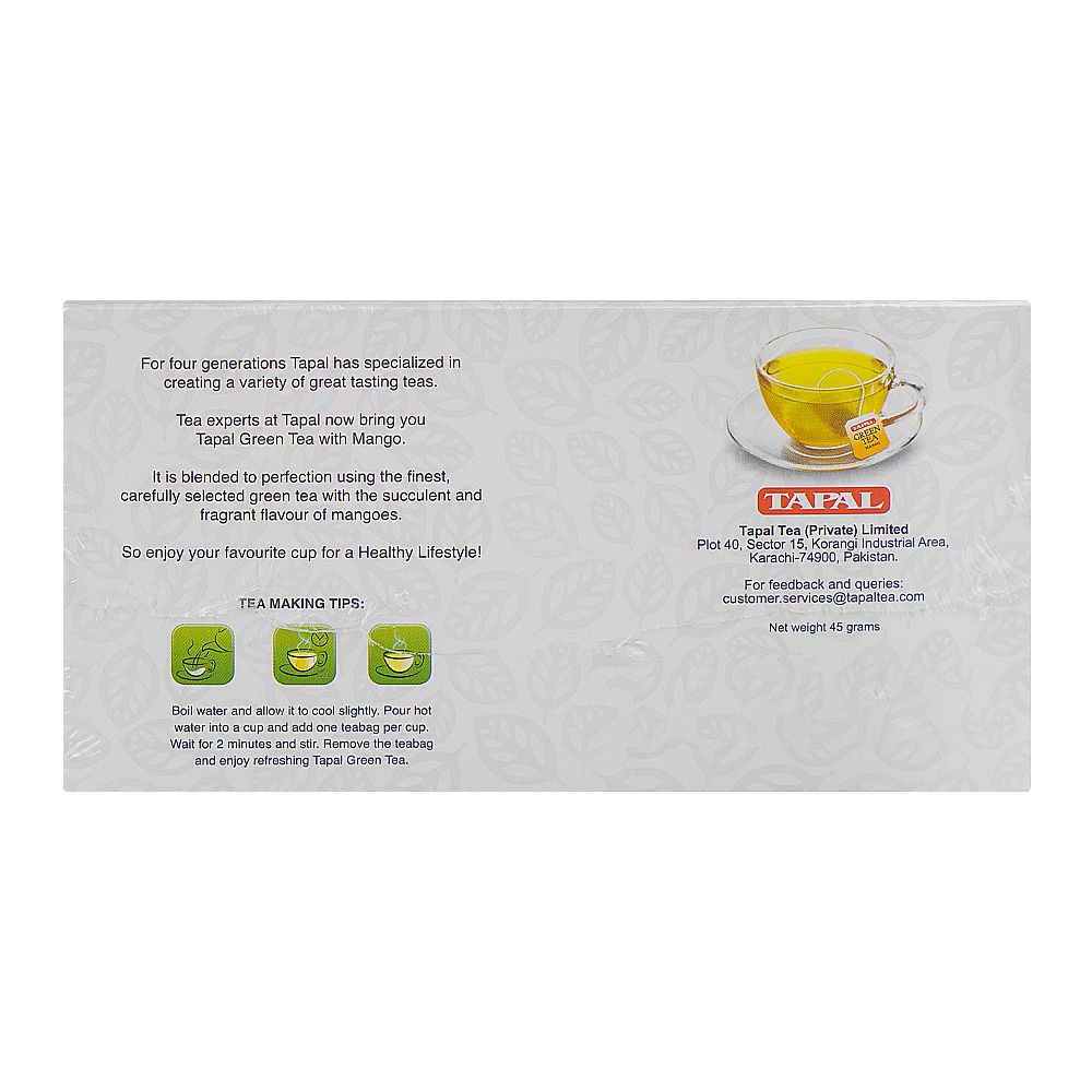 Tapal Mango Green Tea Bags 30-Pack