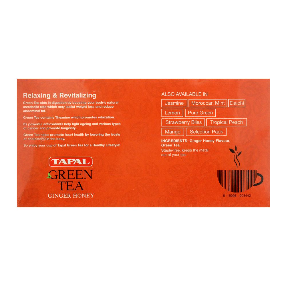 Tapal Ginger Honey Green Tea Bag 30-Pack