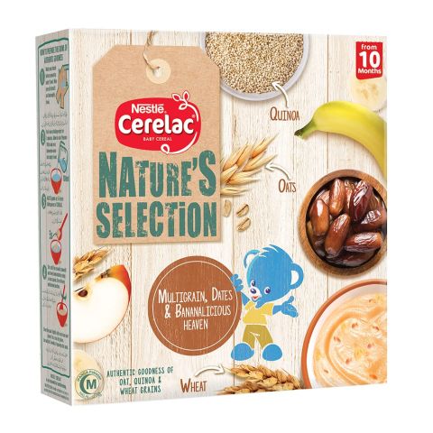Nestle Cerelac Nature's Selection Cereal, Multigrain, Dates & Bananalicious, 175g