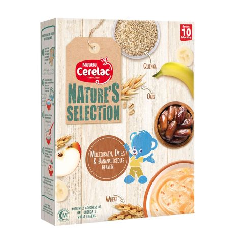 Nestle Cerelac Nature's Selection Cereal, Multigrain, Dates & Bananalicious, 350g