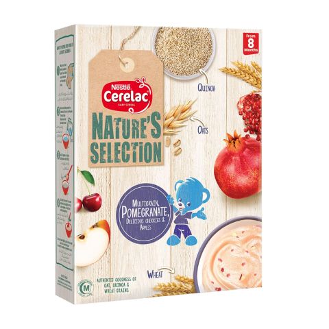 Nestle Cerelac Nature's Selection Cereal, Multigrain, Pomegranate, Cherries & Apples, 350g