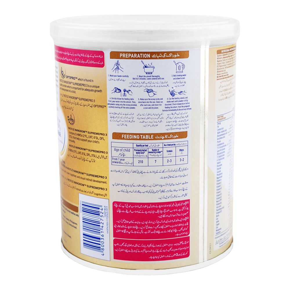 Nestle Nan Grow-3 Supremepro Optipro Milk Powder 400g Tin