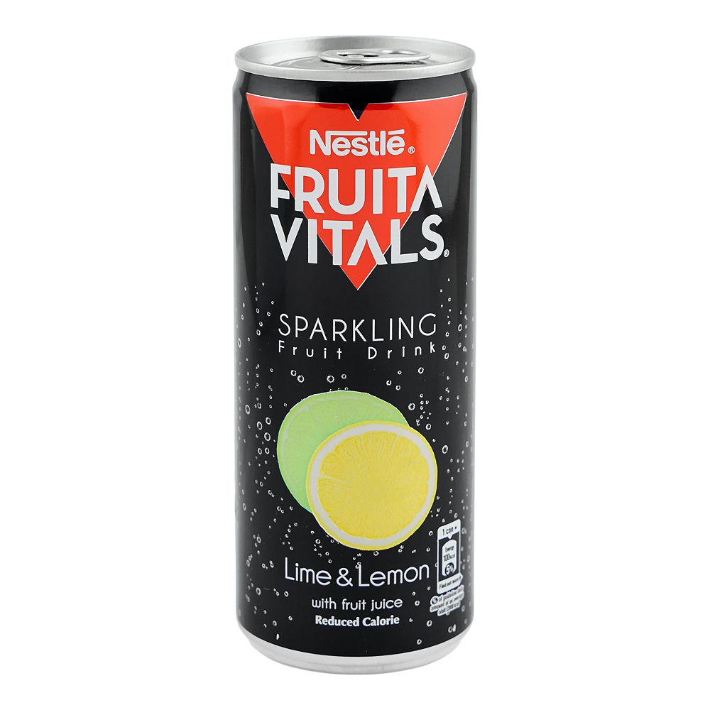 Nestle Fruita Vitals Sparkling Lime & Lemon Juice 250ml Can