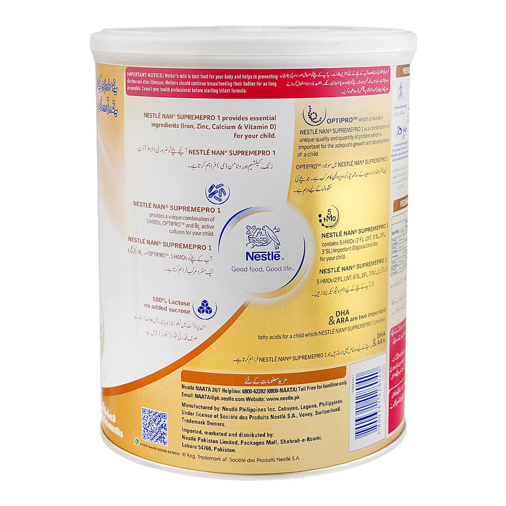 Nestle NAN-1 Supremepro Optipro 0 To 6 Months Tin 900g