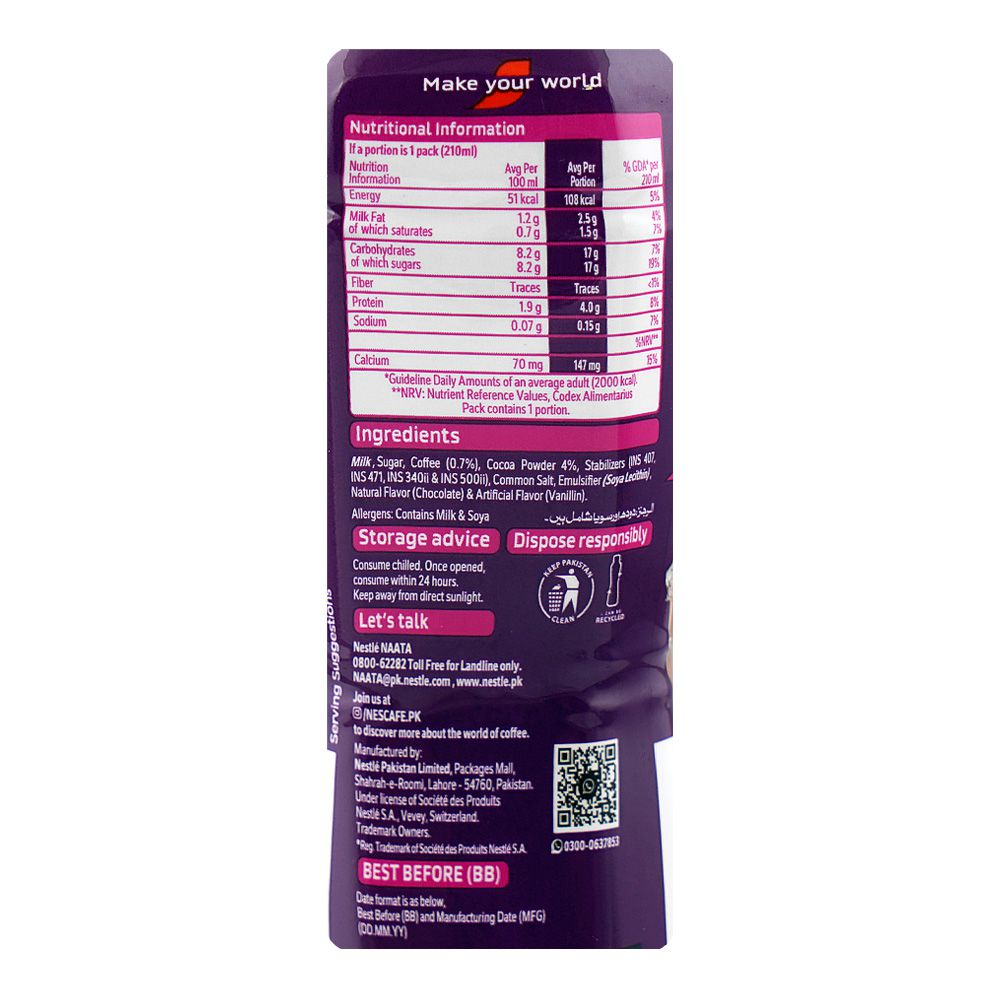 Nescafe Mocha 210ml Pet