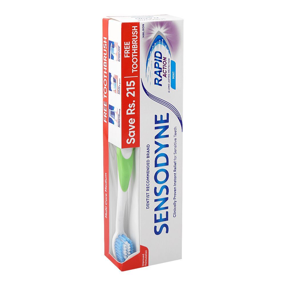 Sensodyne rapid action mint 100g+free brush