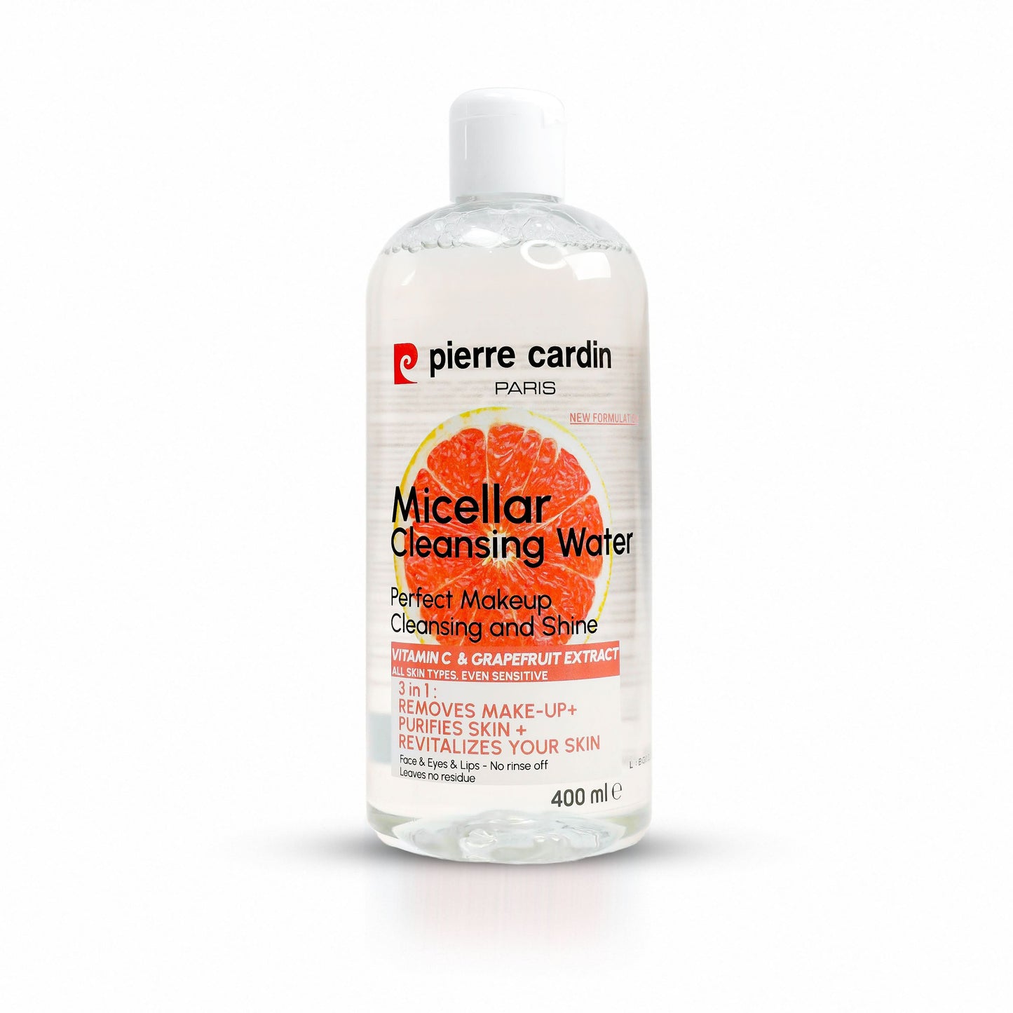 Cleansing Micellar Water 400ml - With Pink Grapefruit And Vitamin C - Pierre Cardin Pakistan 