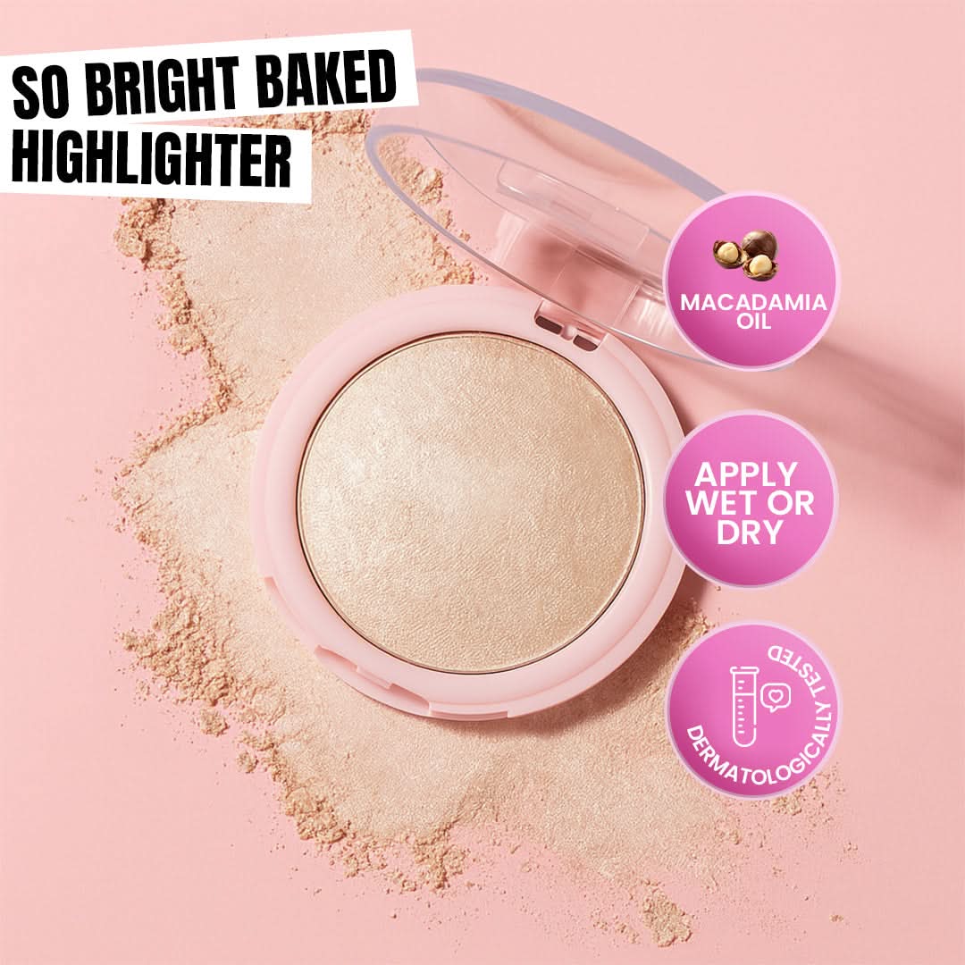 Callista Beauty So Bright Baked Highlighter - 01 Snowy Glowy Light