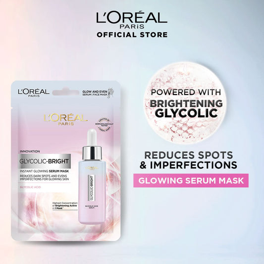 Glycolic Bright Instant Glowing Serum Mask - L'Oreal Paris.