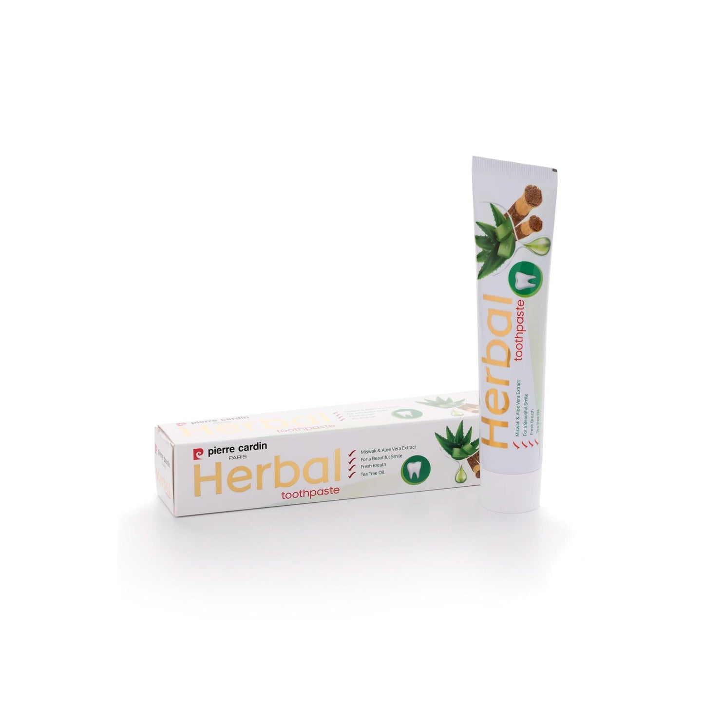Herbal Toothpaste with Aloe Vera & Miswak & Tea Tree - Pierre Cardin Pakistan 