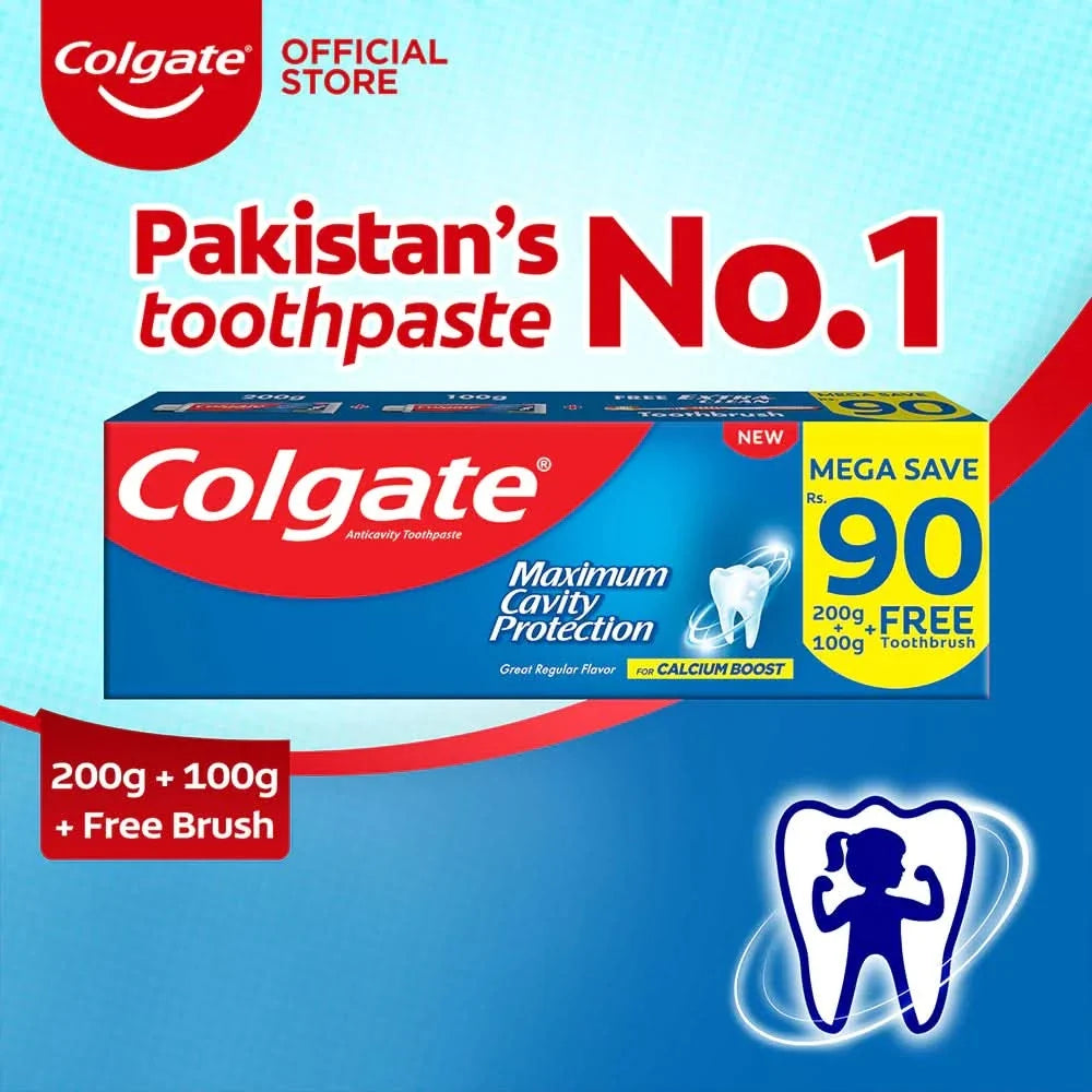 Colgate Maximum Cavity Protection Toothpaste 300g - Brush Pack