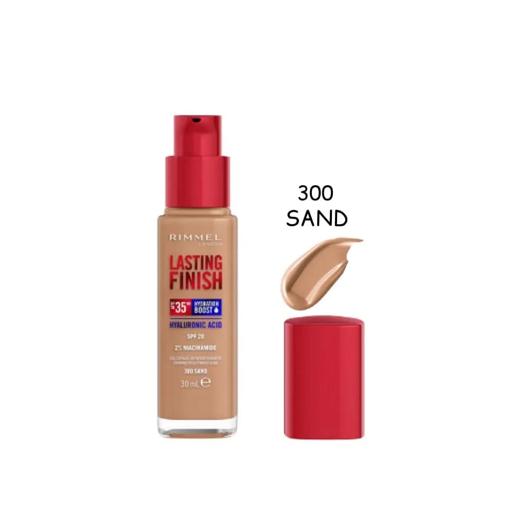 Rimmel London Lasting Finish 35HR Hydrating Boost Foundation 300 Sand