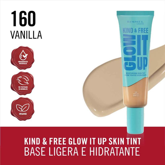 Rimmel London Kind & Free Glow It Up Moisturizing Skin Tint 160 Vanilla