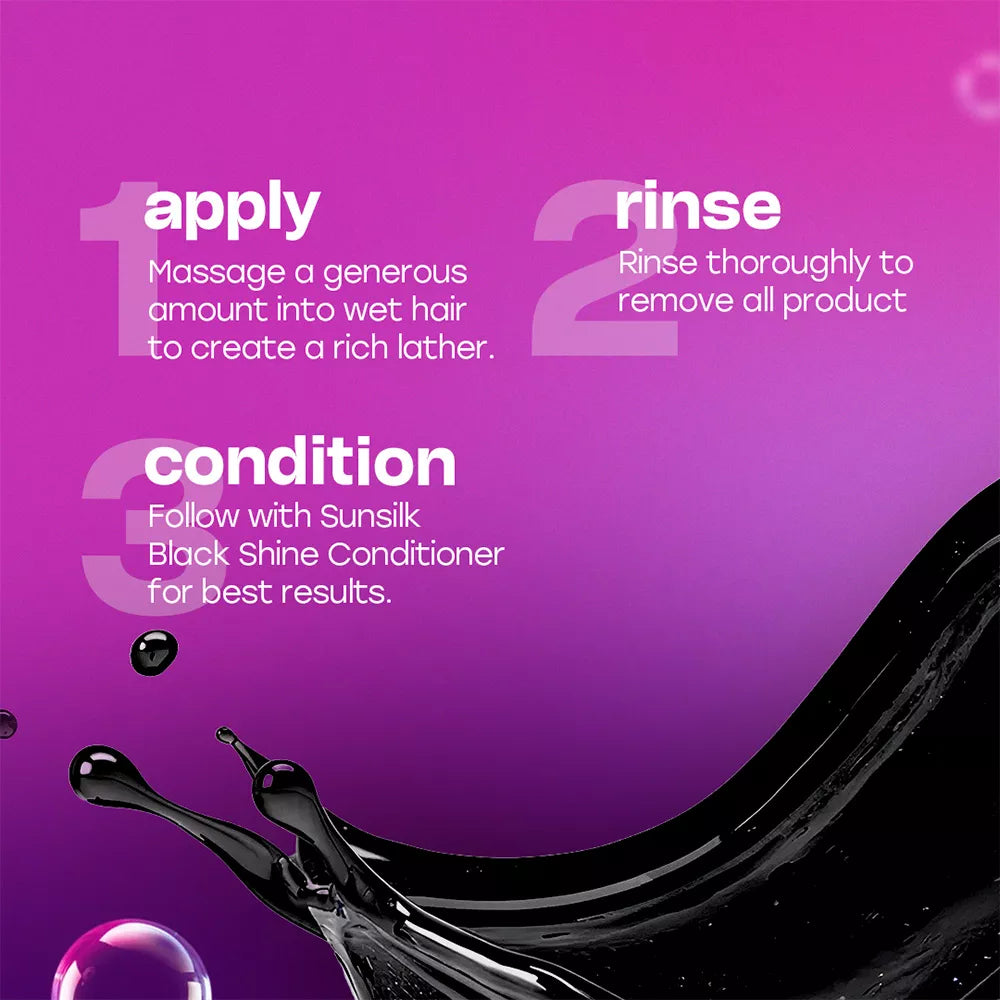 SUNSILK BLACK SHINE SHAMPOO 650ml