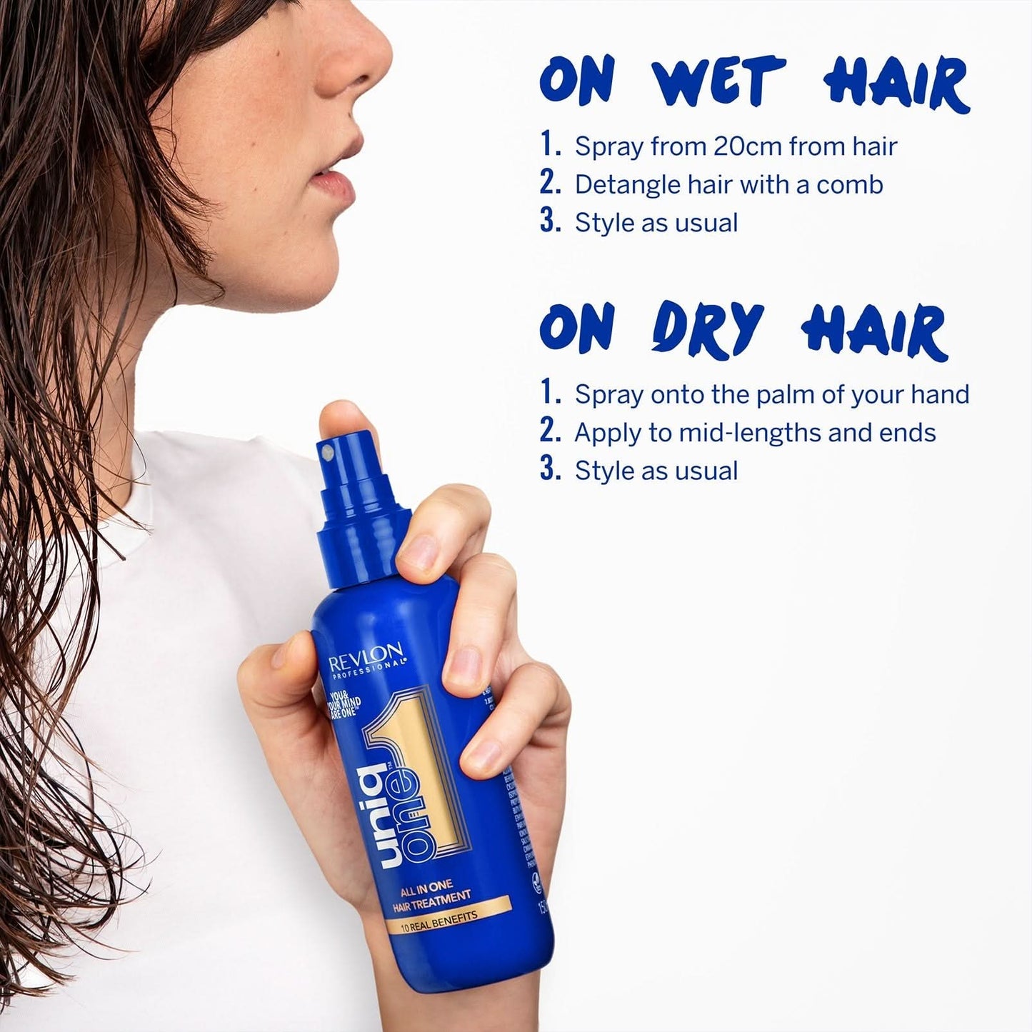 UniqONE Repair Hair Spray Leave-In Treatment - 150ml - "All-in-One" 10 Benefits Hair Serum - Mental Wellness Edition