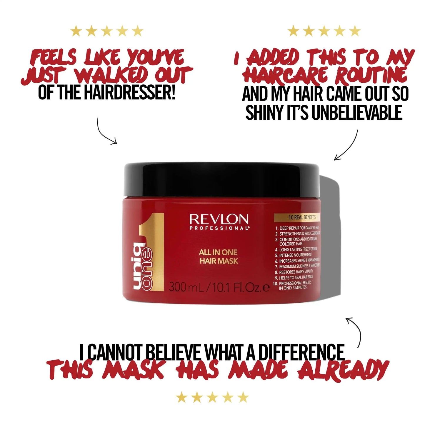 UniqONE Repair Hair Treatment Mask - "All-in-One" 10 Benefits - 300ml