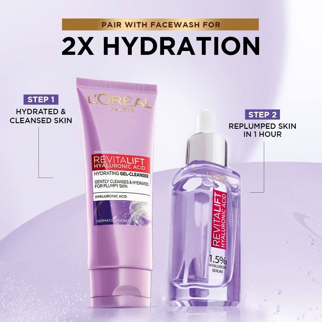 L'Oreal Paris Revitalift Hyaluronic Acid Hydrating Gel Facewash 100ml