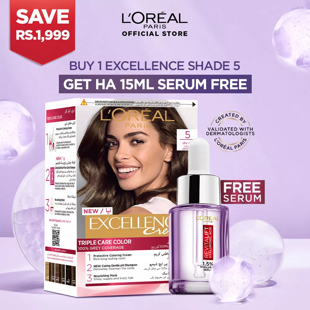 Buy 1 Excellence 5 and get 1 HA Serum 15