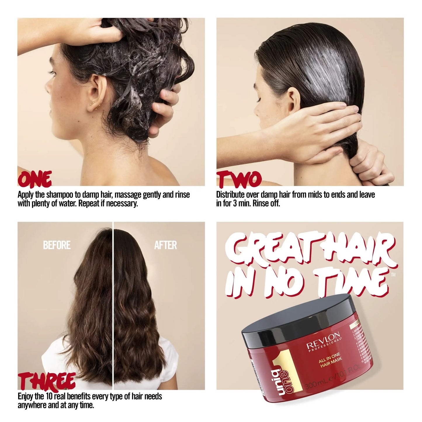 UniqONE Repair Hair Treatment Mask - "All-in-One" 10 Benefits - 300ml