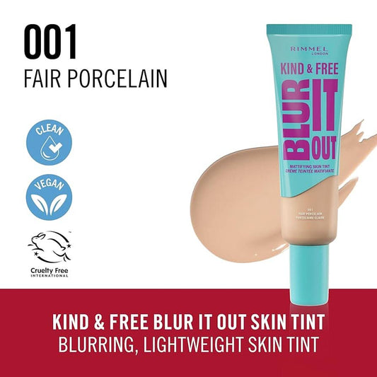 Rimmel Kind & Free Blur It Out Mattifying Skin Tint - 001 Fair Porcelain