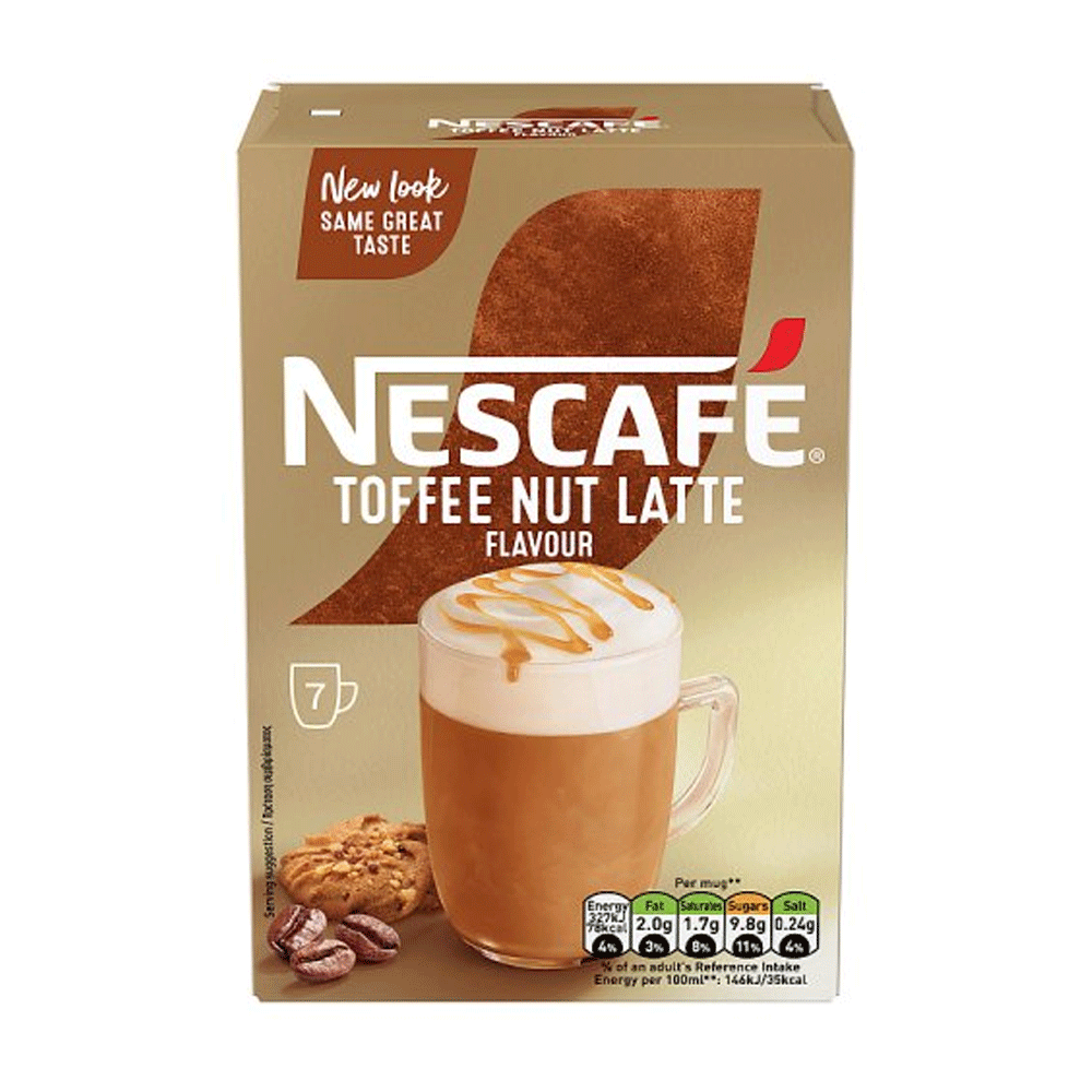 Nescafe Toffee Nut Latte Flavour 7x130.2g