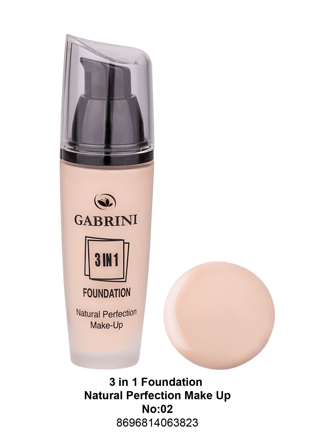 Gabrini 3 In 1 Foundation (Natural Perfection Makeup) # 02