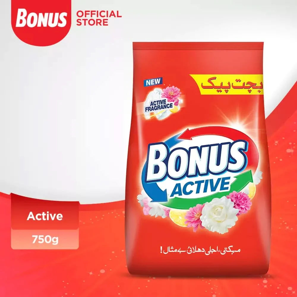 Bonus Active 750g - Detergent Washing Powder
