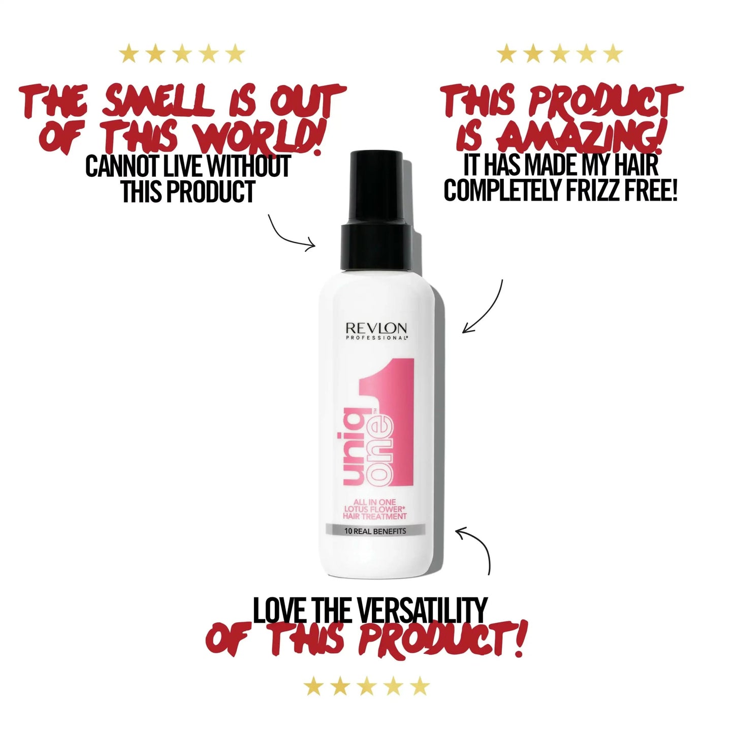  UniqONEâ„ Repair Hair Spray Leave-In Treatment - 150ml - "All-in-One" 10 Benefits Hair Serum - Lotus Fragrance