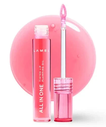 LAMEL All in One Lip Tinted Plumping Oil - 401 Peachy 3ml