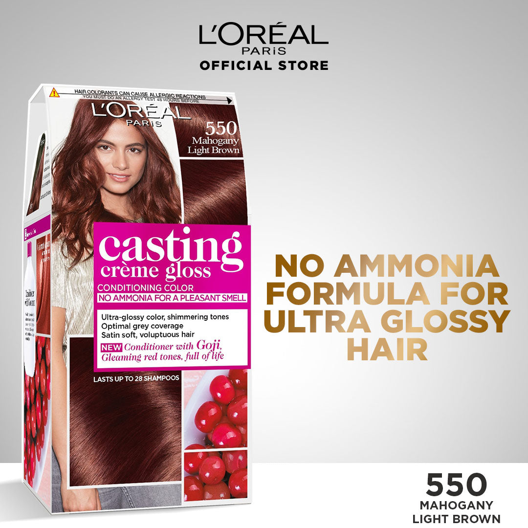 Loreal paris casting creme gloss 550 light brown hair color