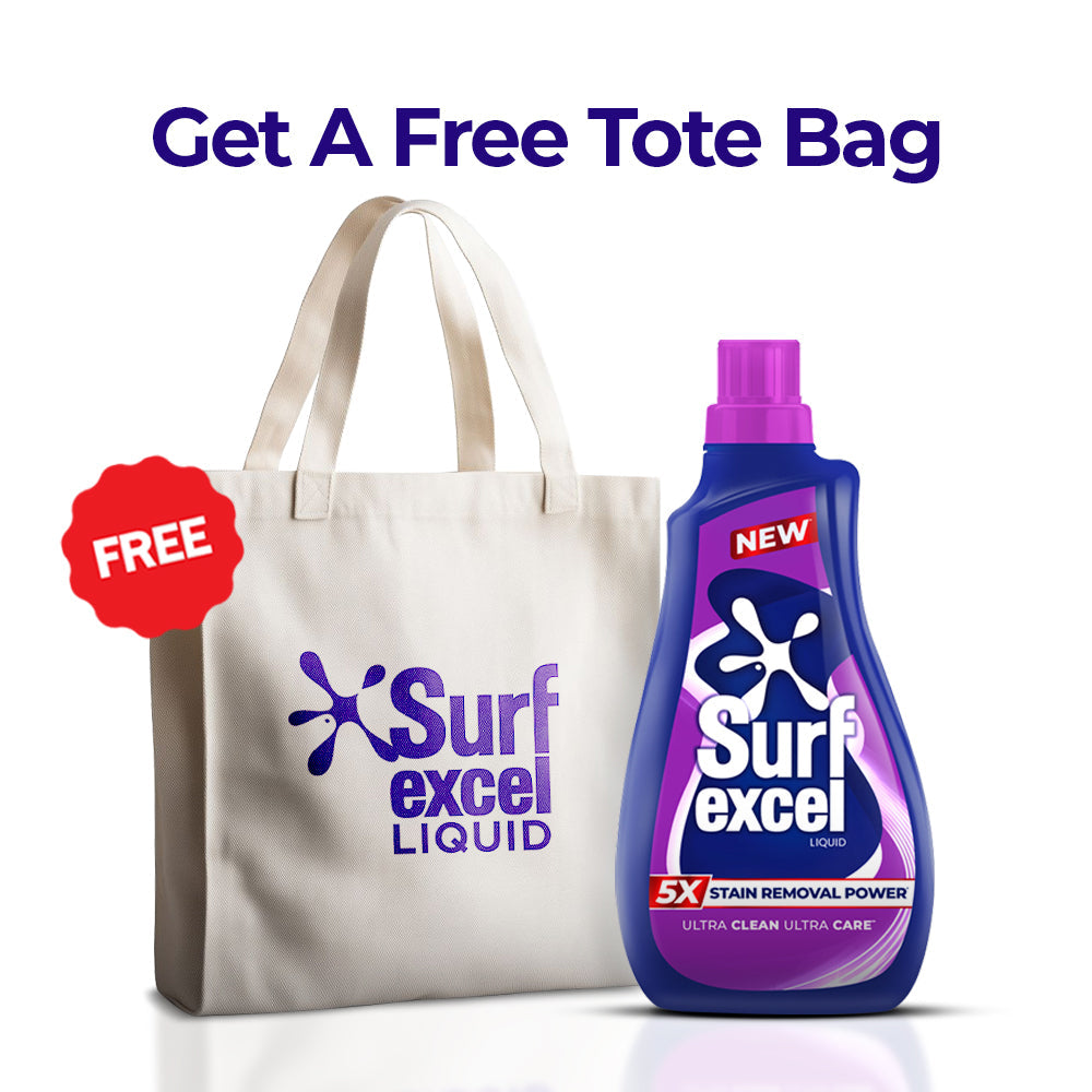 Surf Excel Stain Removal Power Liquid 900ml + FREE TOTE BAG